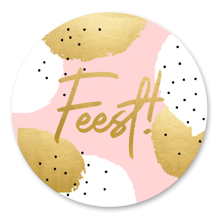 Gouden en Witte stippen 'Feest'